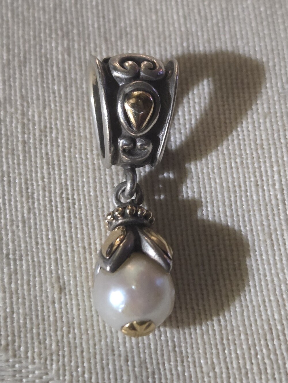 John Hardy Pearl Jaisalmer Pendant, SS & 18k